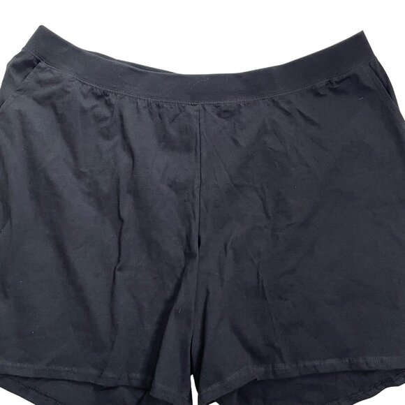 Hanes Just My Size Women Cotton Jersey Pull-On Shorts Black Plus Size 4X Modest - Picture 5 of 10